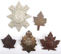 5x Canadian C.E.F Cap Badges