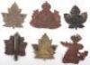 6x Canadian Mounted Rifles Regiments C.E.F Cap Badges - 2