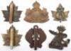 6x Canadian Mounted Rifles Regiments C.E.F Cap Badges - 2