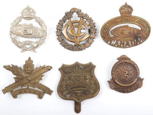 6x Canadian Corps and Services Cap Badges