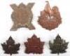 5x Canadian C.E.F Cap Badges