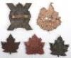 5x Canadian C.E.F Cap Badges - 2