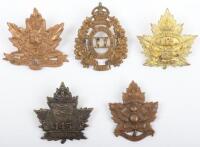 5x Canadian C.E.F Cap Badges