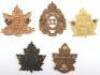 5x Canadian C.E.F Cap Badges - 2