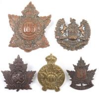 5x Canadian C.E.F Cap Badges