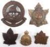 5x Canadian C.E.F Cap Badges