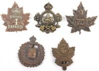 5x Canadian C.E.F Cap Badges