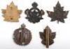 5x Canadian C.E.F Cap Badges - 2