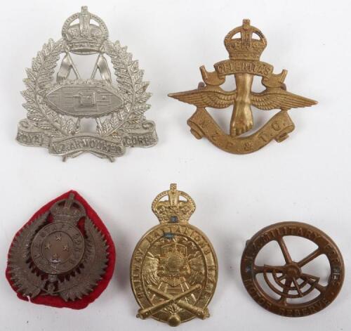 5x Good New Zealand Corps Regiments Cap Badges