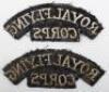 Pair of WW1 Royal Flying Corps (R.F.C) Other Ranks Cloth Shoulder Titles - 2