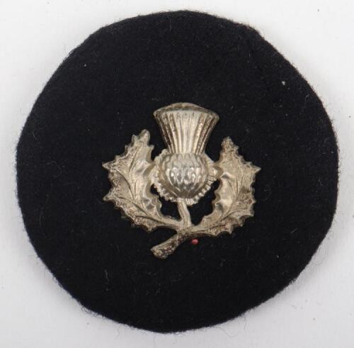 WW1 British 9th (Scottish) Division Cloth and Metal Formation Sign