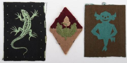 3x WW2 British Home Guard Cloth Formation Signs