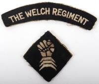 Rare WW2 British Insignia of the 1st Battalion the Welch Regiment