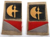 WW2 British 1st Battalion Kensington Regiment 78th Division Tropical Combination Insignias