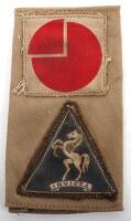 WW2 British 1st Battalion Royal West Kent Regiment 4th Infantry Division Tropical Combination Insignia