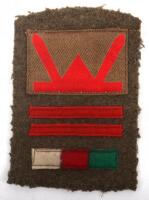 WW2 British 1/5th Welch Regiment 53rd Infantry Division Battle Dress Combination Insignia