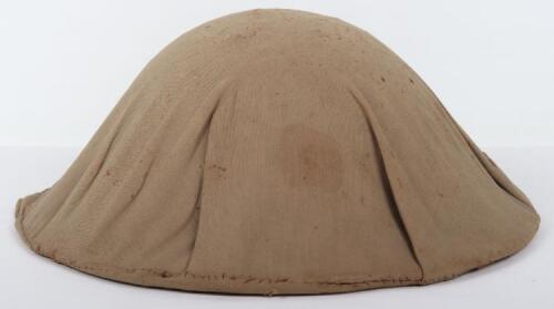 WW1 British Steel Helmet with Khaki Cloth Cover and Shoulder Strap