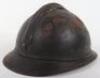 WW1 French Light Infantry (Chasseurs) Adrian Pattern Steel Helmet - 4