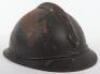 WW1 French Light Infantry (Chasseurs) Adrian Pattern Steel Helmet - 5