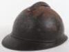 WW1 French Light Infantry (Chasseurs) Adrian Pattern Steel Helmet - 6