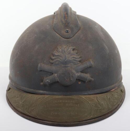 WW1 French Artillery Adrian Pattern Steel Helmet