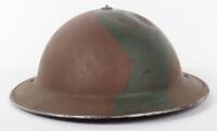 WW2 British Camouflaged Steel Combat Helmet