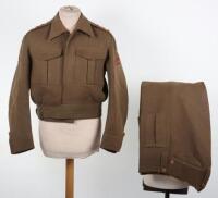 WW2 British Battle Dress Uniform Set of Captain B S M Carson 1st Battalion Highland Light Infantry, 53rd Welsh Infantry Division