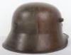 Imperial German M-18 Camouflaged Steel Combat Helmet - 3