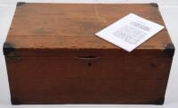 Wooden Document Storage Trunk Liberated from Adolf Hitlers Office in the Reich Chancellery by Lieutenant Colonel M E Hancock MC, Welfare Officer in Berlin 1945