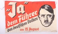 Rare Third Reich Adolf Hitler 1930’s Election Poster