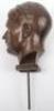 Third Reich Adolf Hitler Bronzed Head - 3