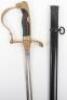 German Reichswehr / Third Reich Artillery Sword with Double Etched Blade by E & F Horster
