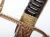 German Reichswehr / Third Reich Artillery Sword with Double Etched Blade by E & F Horster - 19