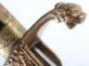 German Reichswehr / Third Reich Artillery Sword with Double Etched Blade by E & F Horster - 20