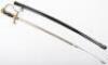 German Reichswehr / Third Reich Artillery Sword with Double Etched Blade by E & F Horster - 23