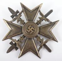 Third Reich Spanish Cross with Swords in Bronze