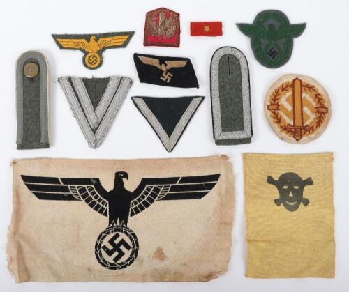 Grouping of Mixed WW2 German Cloth Insignia