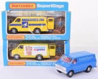 Three Matchbox Superkings K11 Dodge Delivery Vans