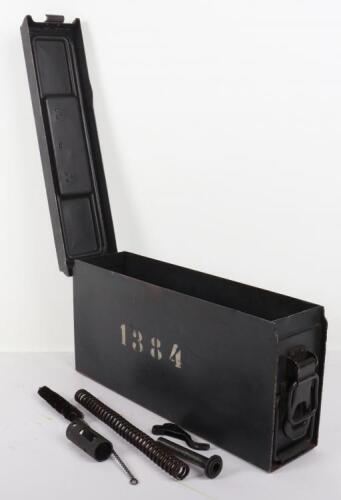 A WW2 German Grey Steel Ammunition Tin Dated 1942
