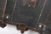 2x WW2 German Black Leather Pebbled Rifle Ammunition Pouches - 3