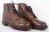 A Pair of German Brown Leather Studded Ankle Boots - 2