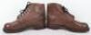 A Pair of German Brown Leather Studded Ankle Boots - 3