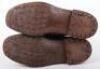 A Pair of German Brown Leather Studded Ankle Boots - 4