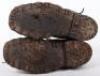 Pair of German Brown Leather Heavy Mountain Troopers Ankle Boots - 6