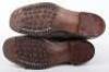 A Pair of German Brown / Black Leather Rough out Ankle Boots - 4