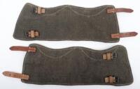 A Pair of WW2 German Green Canvas Issue Military Gaiters