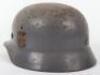 German Naval (Kriegsmarine) Shore Establishment Camouflaged Steel Combat Helmet - 4