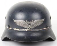 WW2 German Luftschtz Beaded Combat Helmet
