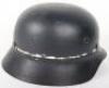 WW2 German Luftschtz Beaded Combat Helmet - 4