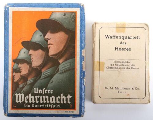 Pre-War German Third Reich Picture Card Game Set &ldquo;Unsere Wehrmacht Ein Quartettspiel&rdquo;